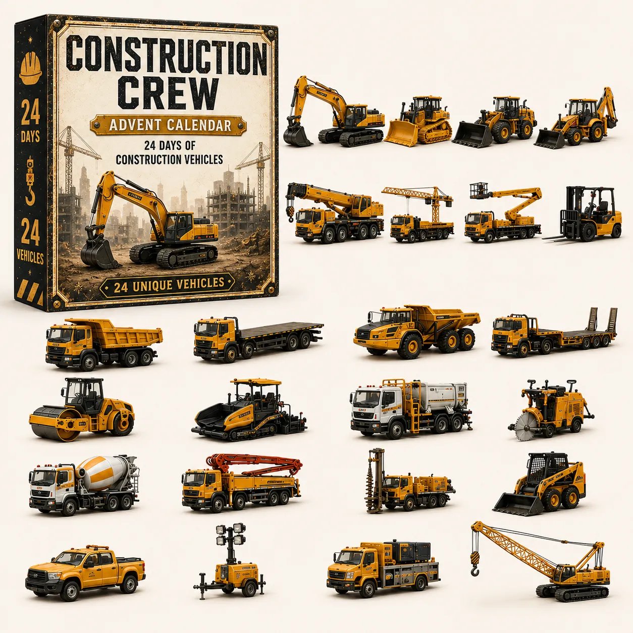 🚒 24-Day Vehicle Advent Calendar – Build A New Fleet Every Morning Before Christmas