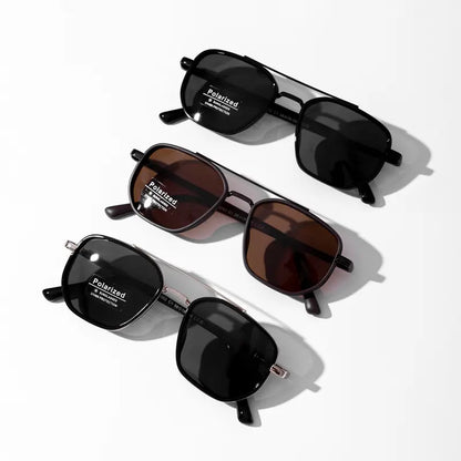 Fashion Geometric Double-Beam Sunglasses | 2026 Summer Trend | Lightweight Metal Frame | UV400