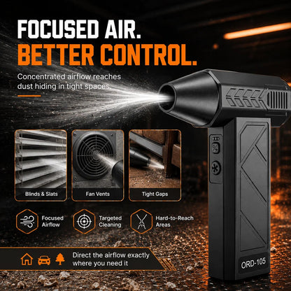 💨 Cordless Turbo Air Duster for Cars, Garages & Workspaces