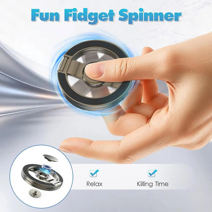 Magnetic Phone Stand & Fidget Spinner – 360° Foldable MagSafe Holder