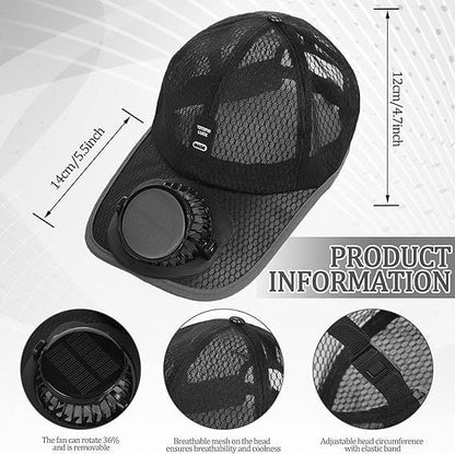 🔥Buy 2 Free Shipping ✨Cooling Solar Fan Hat – UV Protection & Breathable Mesh