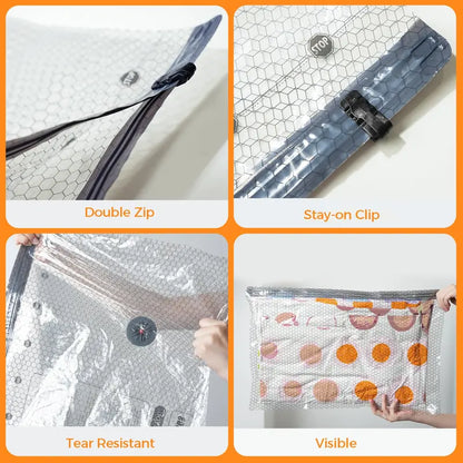 [2026 Upgraded] Cordless Travel Vacuum Bag Set Vacuum Bags for Travel with Rechargeable air Pump