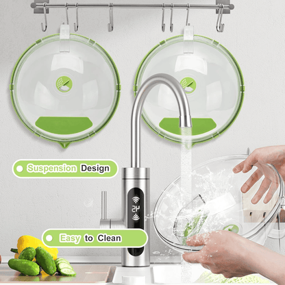 Microwave Splatter Cover with Water Steamer, 10 inch Clear Microwave Plate Cover for Food, Splatter Guard Microwave Lid for Microwave Oven