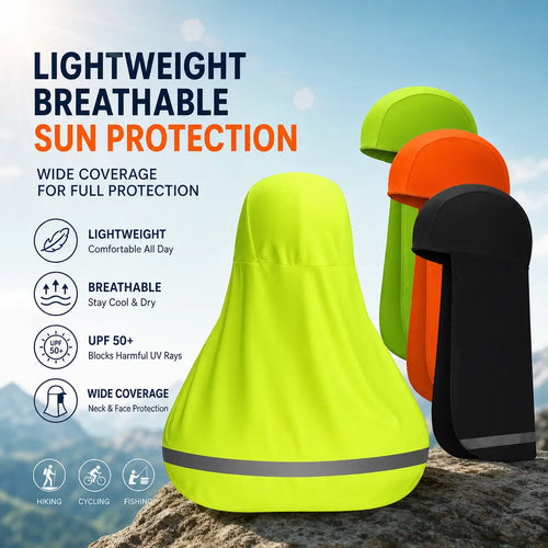 2 Pieces Hard Hat Sun Shade with Neck Flap for Outdoor Activities