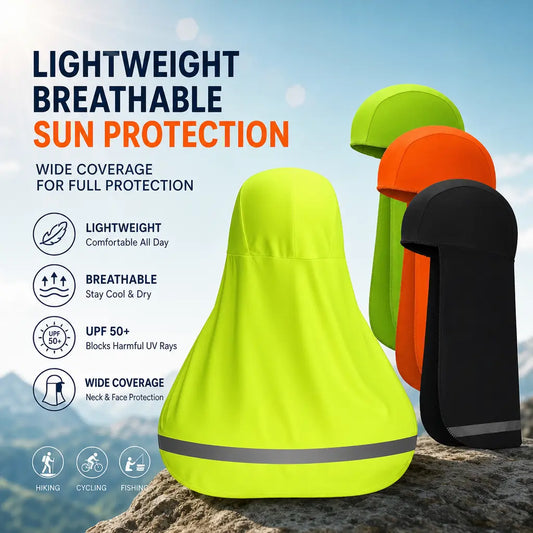 2 Pieces Hard Hat Sun Shade with Neck Flap for Outdoor Activities