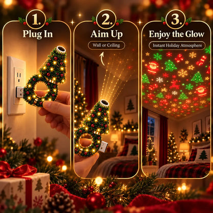 2026 New USB Plug-In Christmas Projector Night Light