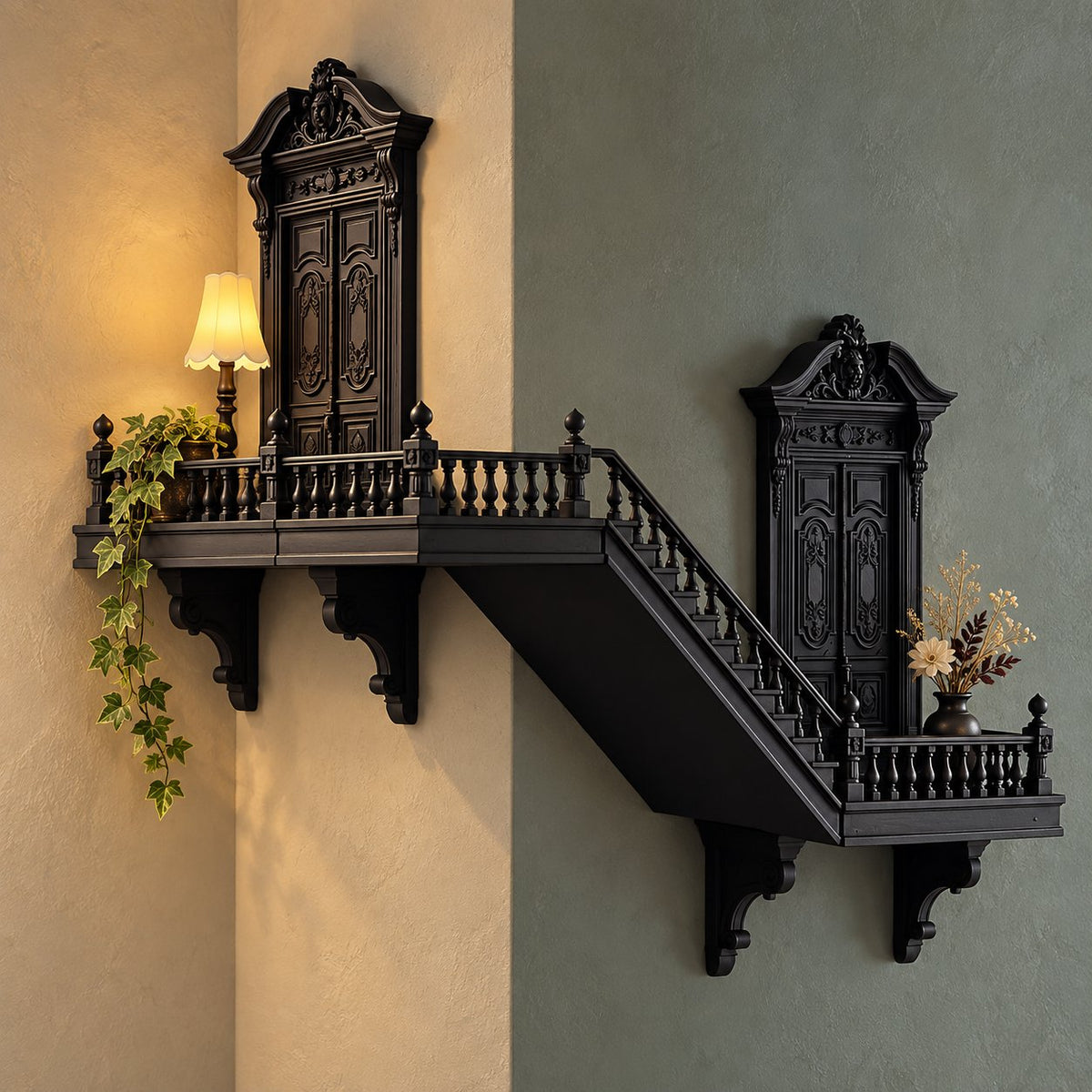 Gothic Castle Corner Shelf, Turn Empty Room Corners Into Mini Palaces To Display Your Precious Collectibles