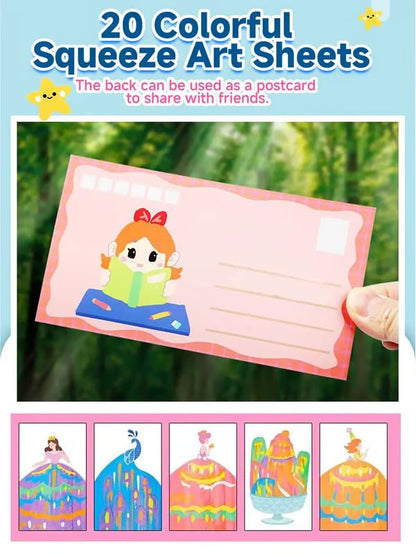 🔥Last Day 49% OFF - 🌈Rainbow Squeeze Art Kit: The Most Satisfying DIY Scrape Art Set for Kids! ✨