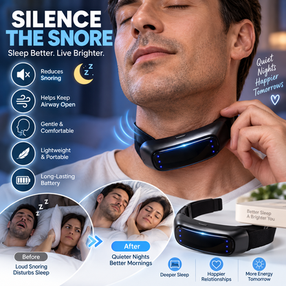 SnoreLess™ Neck Wearable – Simple Bedtime Snoring Support