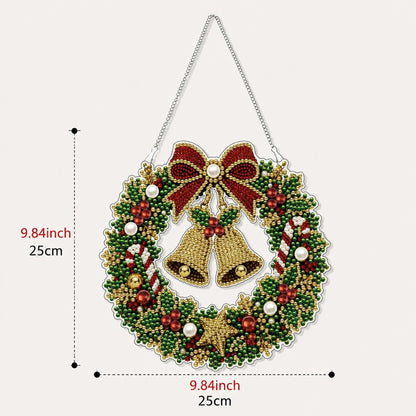 Christmas LED Diamond Painting Wreath Kit