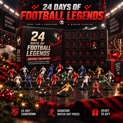 24 Days of Football Legends Advent Calendar | 24 Collectible Player Figures