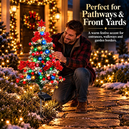 🔥HOT SALE 50% OFF🌲 Solar Cedar Christmas Tree Lights| Festive Outdoor Holiday Decor
