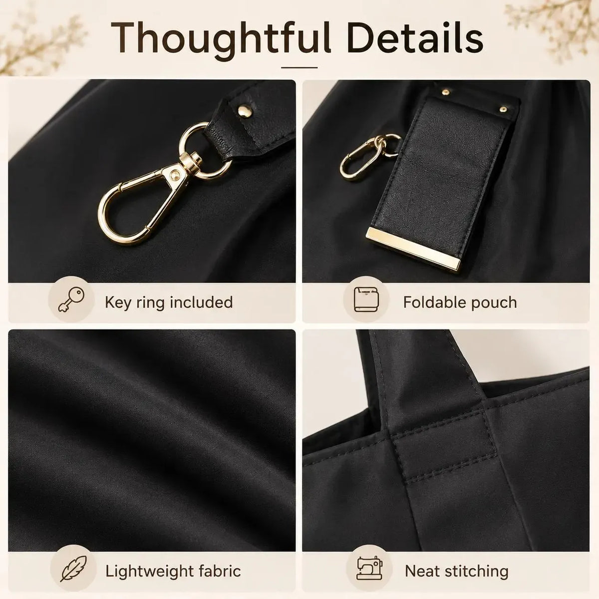 💖⏰Last Day Promotion 49% OFF🔥 - 👜Foldable Keychain Storage Tote Bag