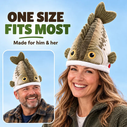 🐟🎣Funny Fish Head Hat—— The Hat That Turns Any Fishing Day Into the Group Photo