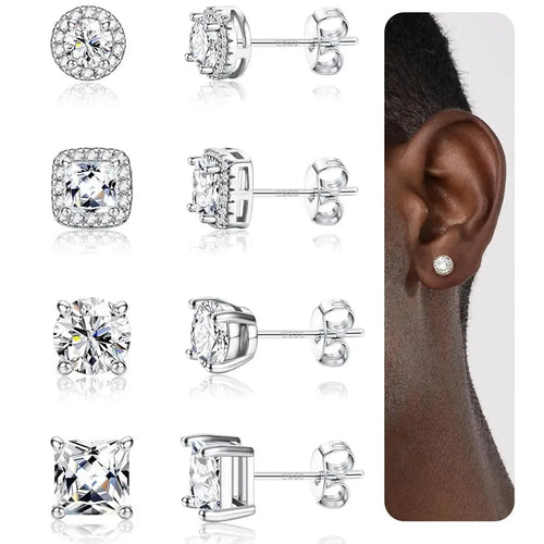 Hypoallergenic Gold-Plated Studs for Women, Men's Jewelry