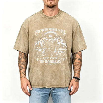 🇲🇽 Emiliano Zapata Graphic Tee – 100% Cotton Oversized Vintage-Style T-Shirt