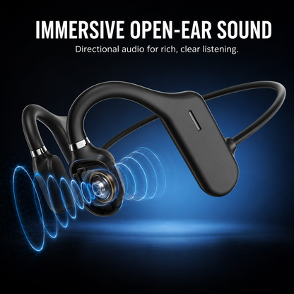 Open-Ear Bluetooth Sports Headphones | Ultra-Light Wireless Air Conduction Earbuds for Running, Hiking & Cycling