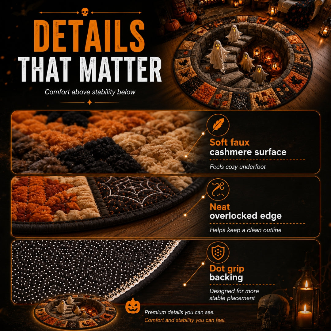 👻 3D Vortex Round Rug- Halloween Room Decor