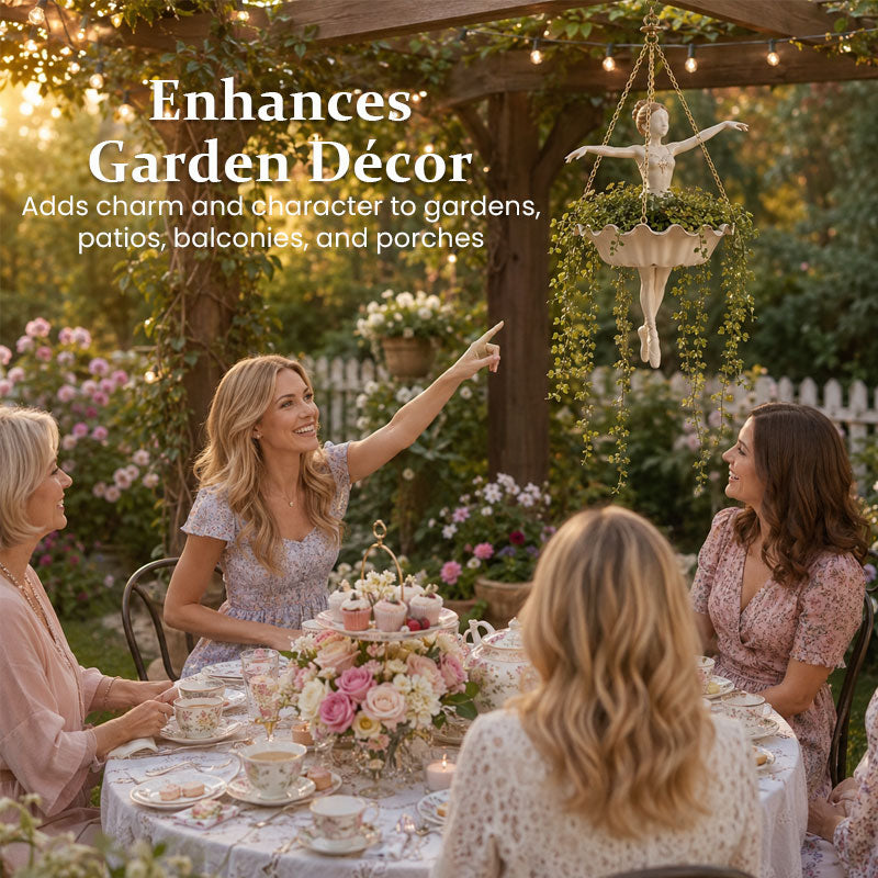 Ballet Dancer Hanging Planter