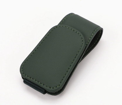🚗 Magnetic Sun Visor Organizer – Leather Sunglasses, Card & Ticket Holder