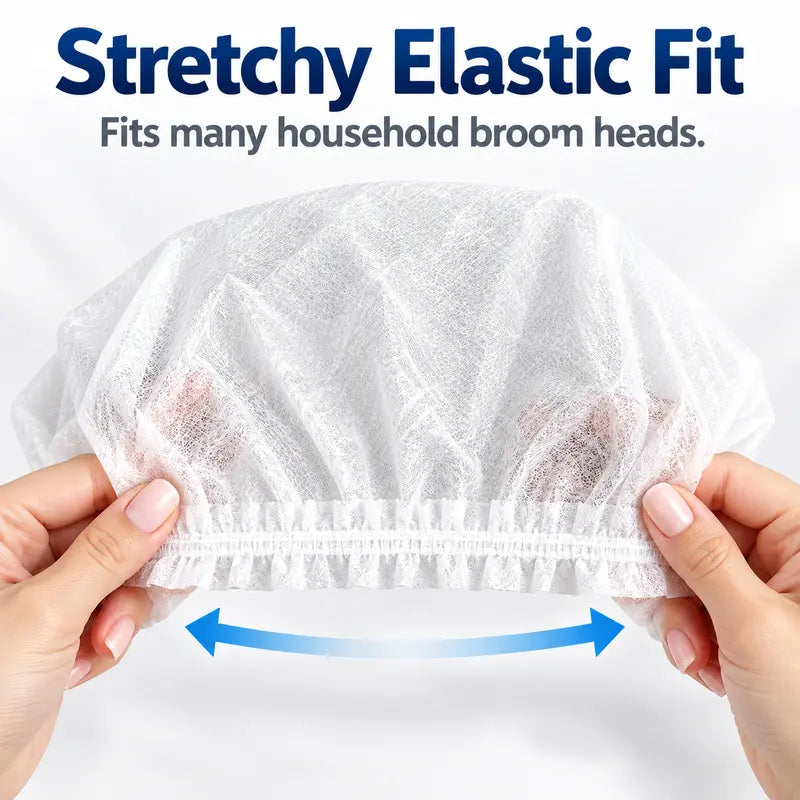 50 PCS Disposable Dusting Covers for Brooms – Static Dust Remover for Hair, Pet Fur & Floor Cleaning