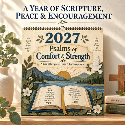 ✝️ 2027 Psalms Wall Calendar | Monthly Scripture & Christian Artwork