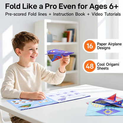 🎉 2026 Sale — Over 32 700 Sold!🔥 Creative DIY Paper Airplane Set For Kids