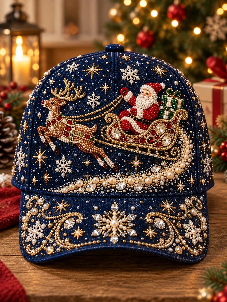 ⏳ Last Day 49% OFF – 🧢🎄 Premium Christmas Embroidered Baseball Cap | Festive Design, Adjustable Fit & Holiday Comfort