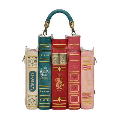 🔥2026 HOT SALE 49% OFF 📚 Vintage Stacked Book Novelty Handbag