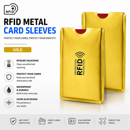 5 Counts RFID Blocking Sleeves Set