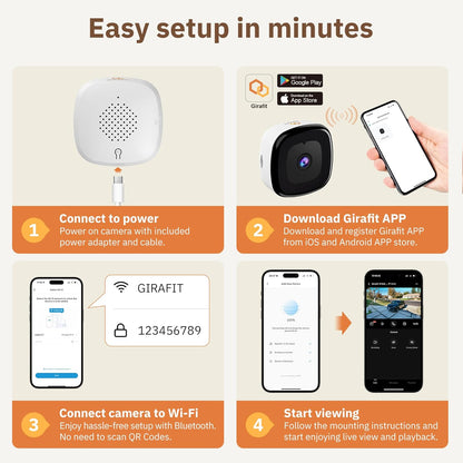 🔥Crystal-clear security 2K camera 🎥 Color Night Vision 🌙 24/7 Recording & Smart Alerts 🚨 Easy Install! 🔒