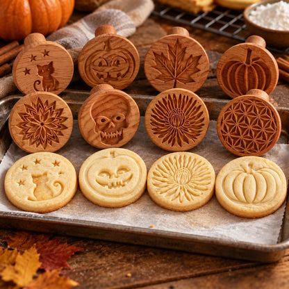 🍪 Carved Wooden Cookie Stamps | One Press, Beautiful Detail