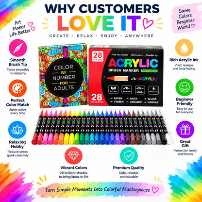 Adult Paint by Numbers Art Craft Kit