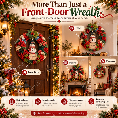 ⛄ Let It Snow Christmas Snowman Wreath