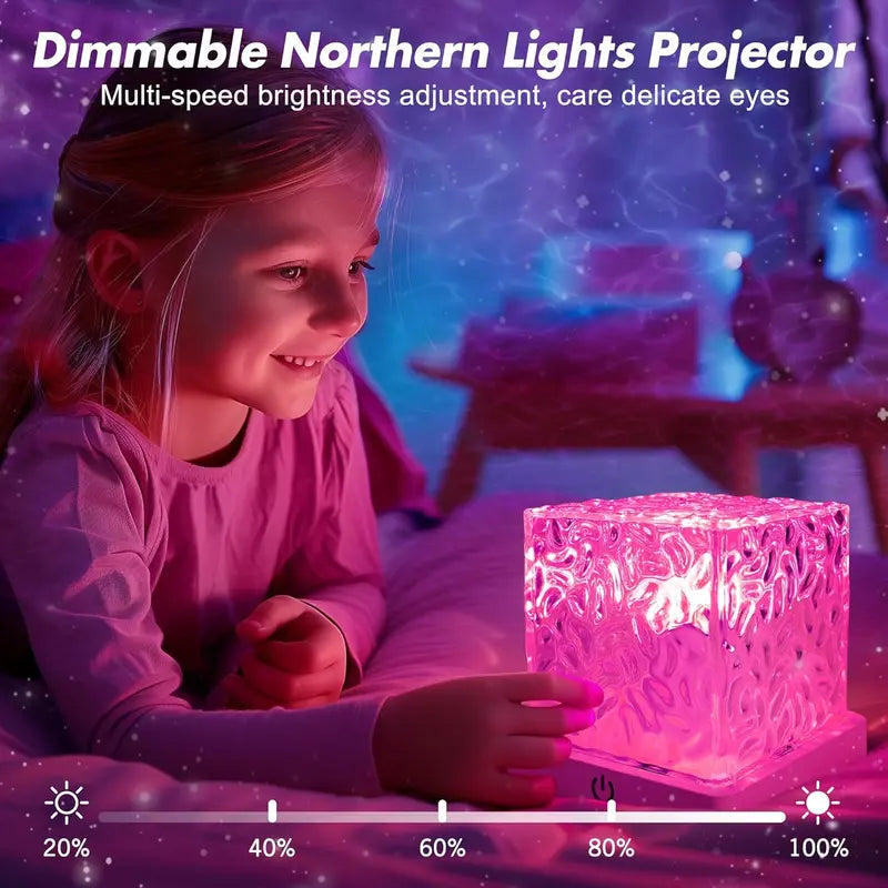 Rechargeable Wave Projector – 16 Color Shower Light, Remote Controlled & Waterproof