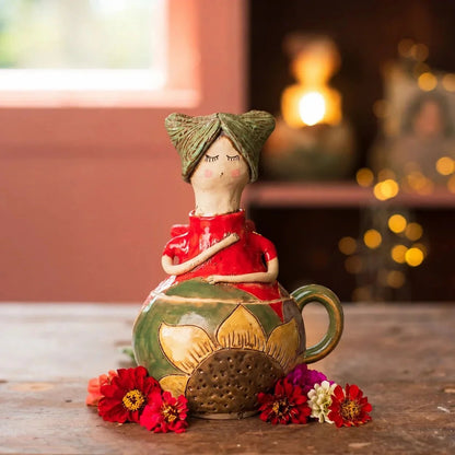 🧚 Handcrafted Fairies Storage Jar/Mug | 8 Whimsical Styles with Removable Fairy Lid for Tea, Treats & Tiny Keepsakes ☕