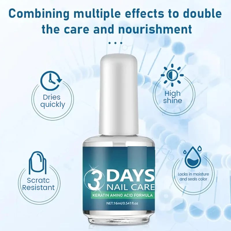 💝LAST DAY 49% OFF💝3 Days Nail Care - Keratin Amino Acid Formula, Suitable for Soft and Fragile Nails