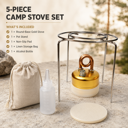 🔥 Self-Pressurized Alcohol Stove – Lightweight Aluminum & Copper Burner for Hiking, Survival & Camping 🏕️✨