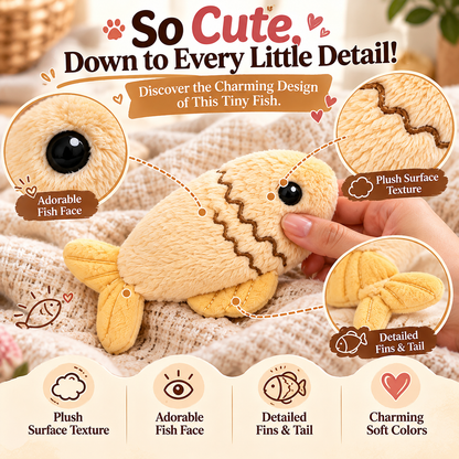 🐱🐟 Adorable Fish Plush Cat Toy – Soft & Cute Interactive Toy for Indoor Playtime 💕