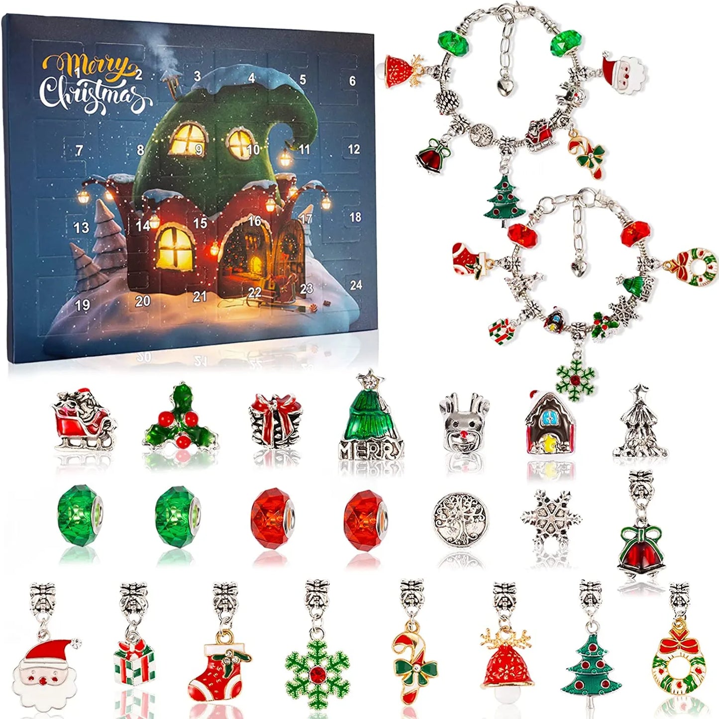 🎄DIY CHRISTMAS ADVENT CALENDAR BRACELETS SET