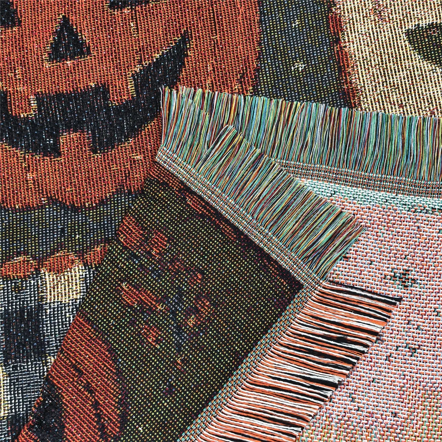 Halloween Ghost & Pumpkin Fleece Blanket – Cozy Soft Throw Blanket for Home, Sofa & Bed