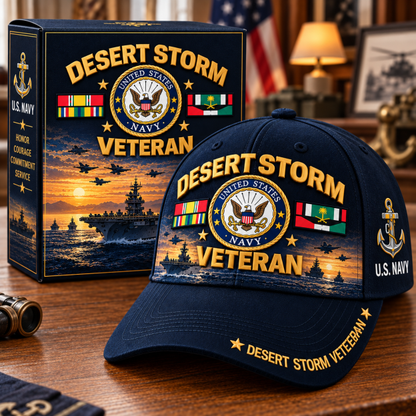 🏆Last Day Promo: 49% OFF! 🏜️Desert Storm Veteran Tribute Cap （1991–2026 -35TH ANNIVERSARY）