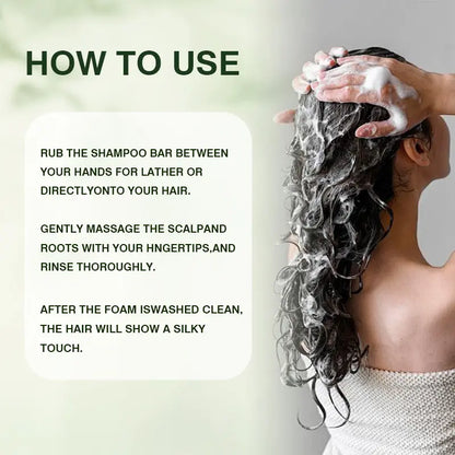Anti Hair Loss Shampoo Soap with DHT Inhibitors of Polygonum Multiflorum Ginseng & Tea Tree Oil