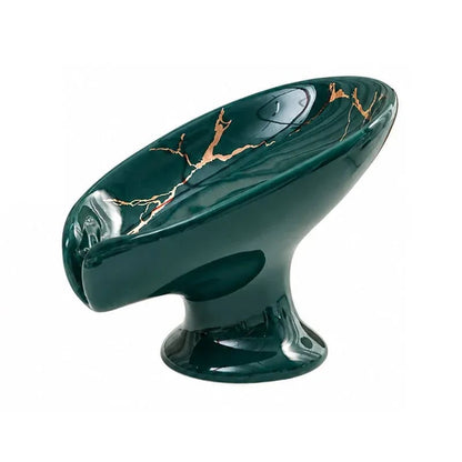 🎉 Ceramic Self-Draining Leaf Soap Dish