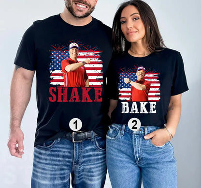 🇺🇸🔥2 - PACK Shake and Bake 4th Of July T-Shirt
