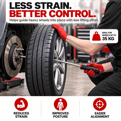 🔧 Heavy Wheel Fitting Tool – Hub Positioning & Tire Mounting Assistant