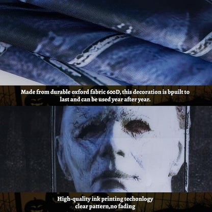 👁️ [Scare Neighbors] 3D Halloween Window Poster: Realistic Horror Scene