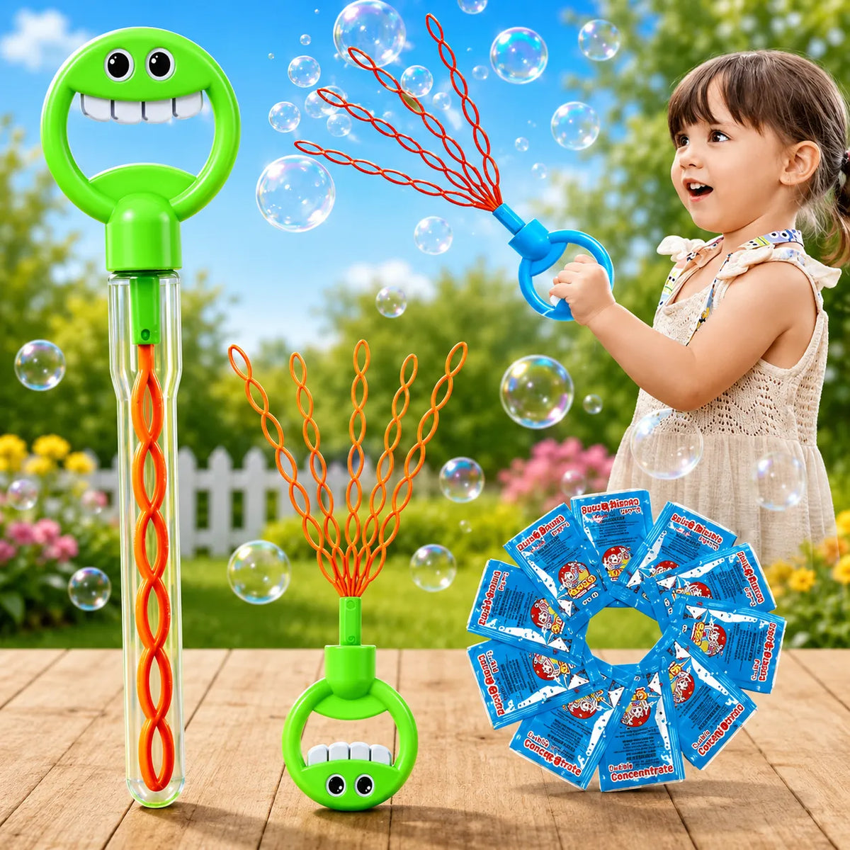 32-Hole Smiley Face Bubble Wand🫧🩵