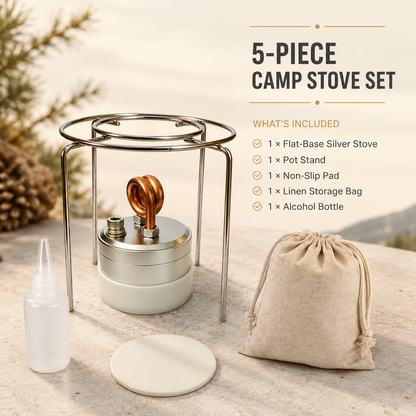 🔥 Self-Pressurized Alcohol Stove – Lightweight Aluminum & Copper Burner for Hiking, Survival & Camping 🏕️✨