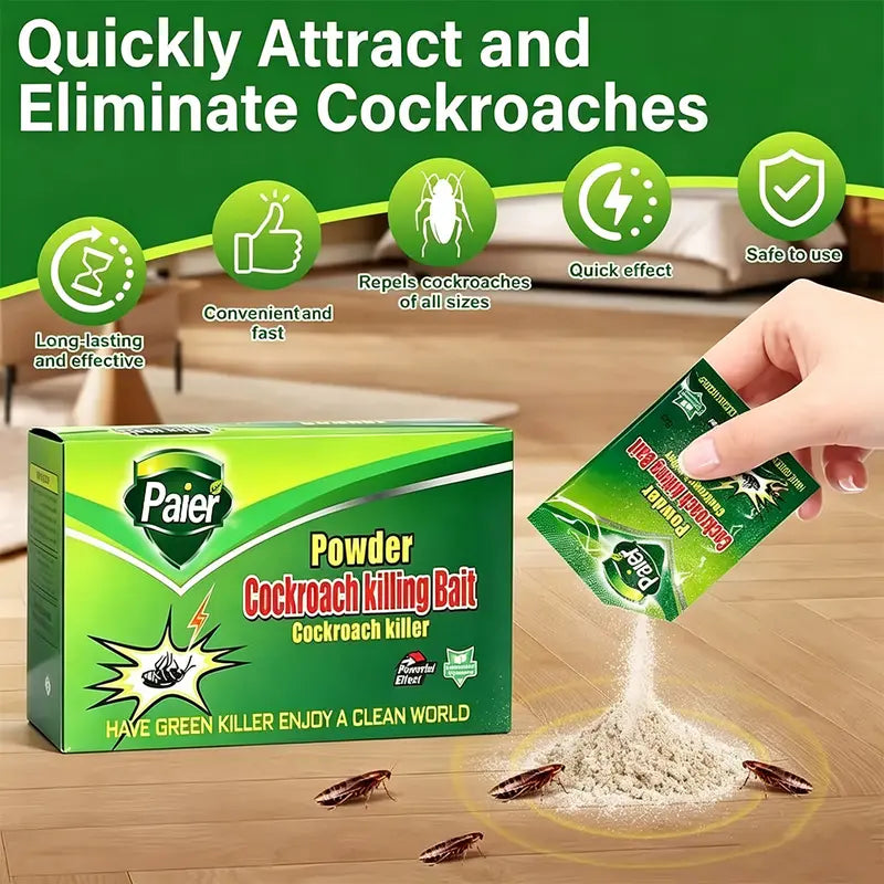 50-Packet High-Efficiency Cockroach Bait Powder